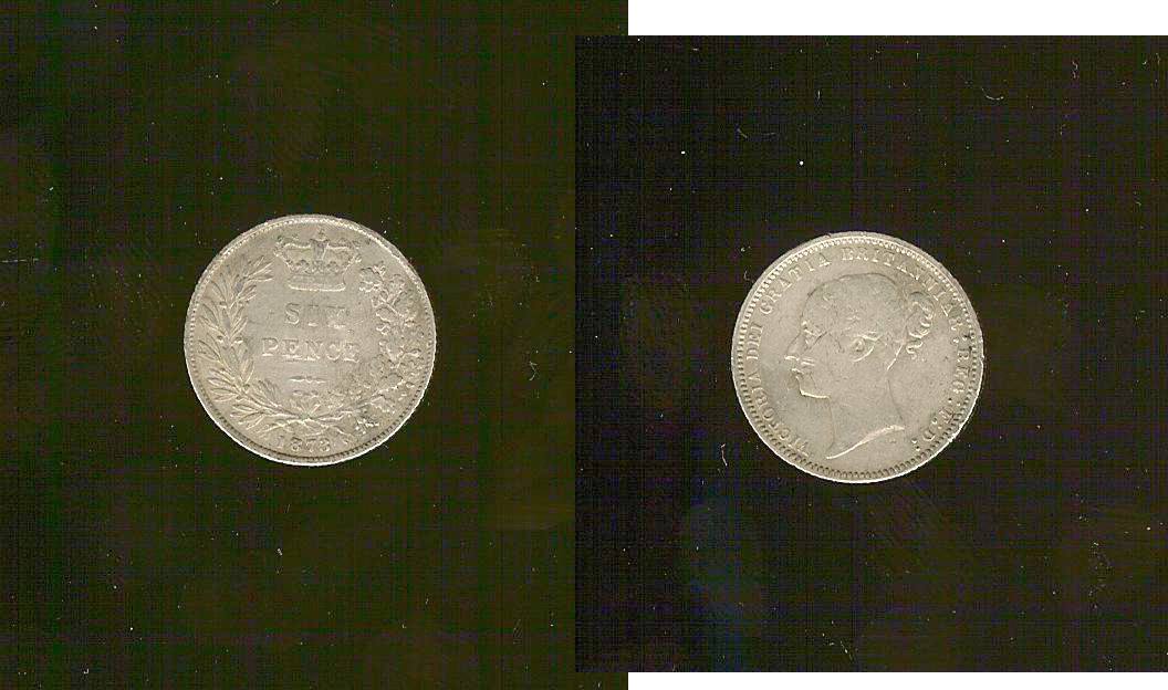 ROYAUME-UNI 6 Pence Victoria 1873 TB- àTB